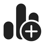 Data Bar Vertical Add SVG Icon